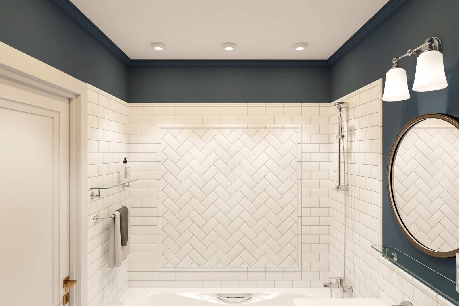 Однокомнатная квартира-студия 38м2 в неоклассике