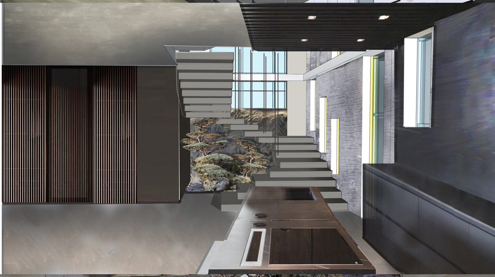 Концепция интерьера загородного дома на берегу Финского залива