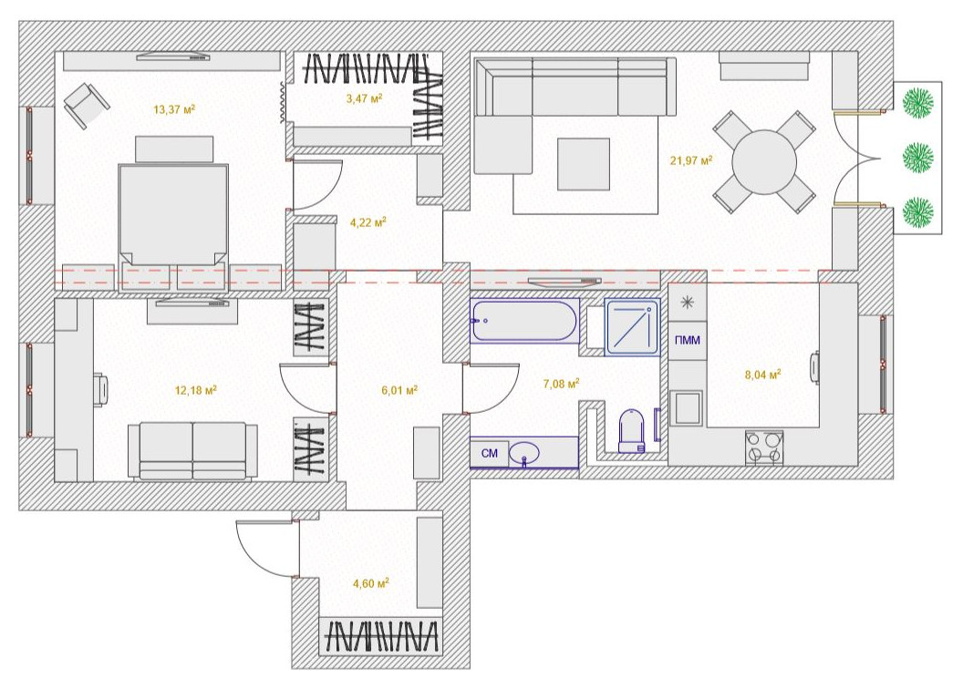 Поиск планировки: Финал + 5 решений, которые клиенту не подошли