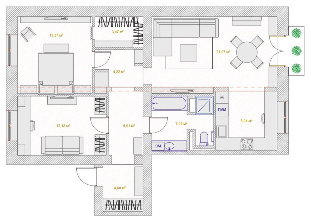 Поиск планировки: Финал + 5 решений, которые клиенту не подошли