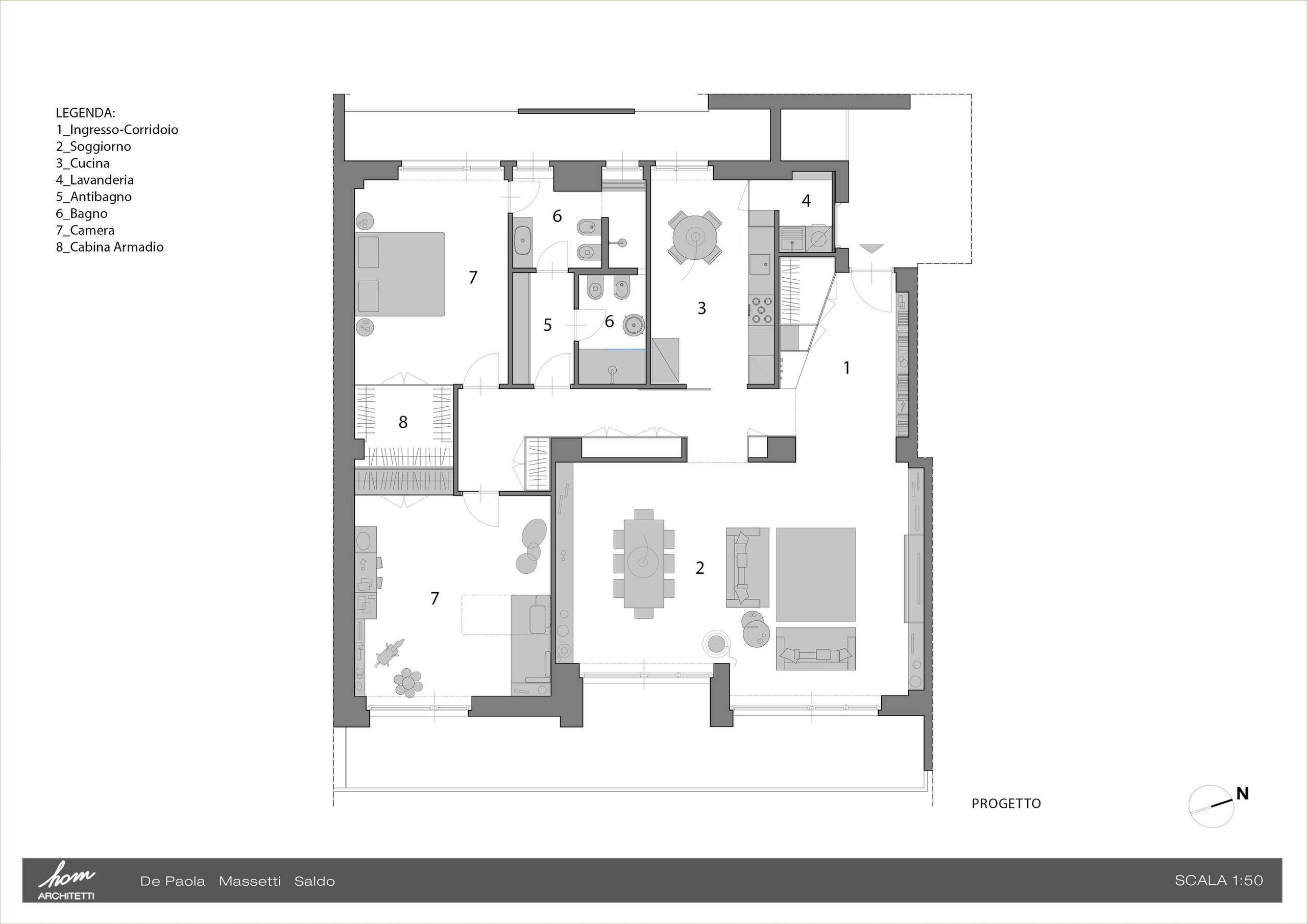 Houzz Италия: Квартира со шкафом-воронкой в прихожей