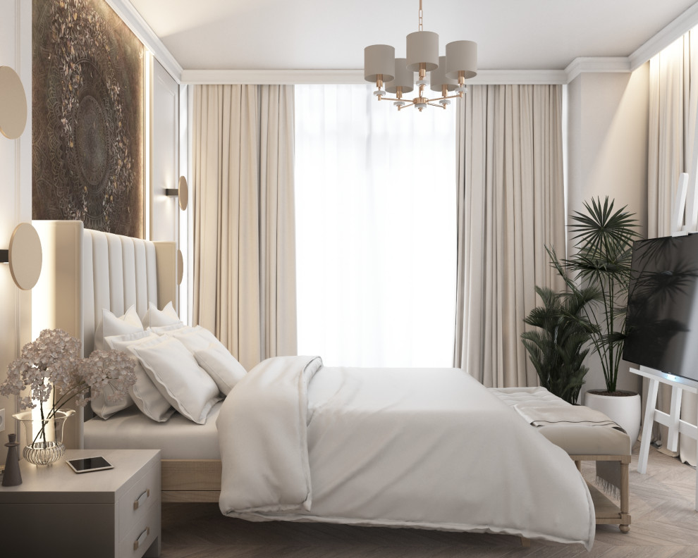 Легкая спальня в стиле современная классика