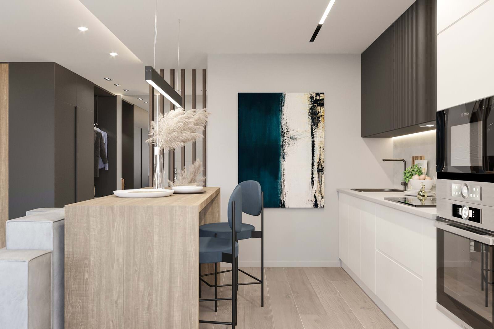 Проект двухкомнатной квартиры #urban_inspiration