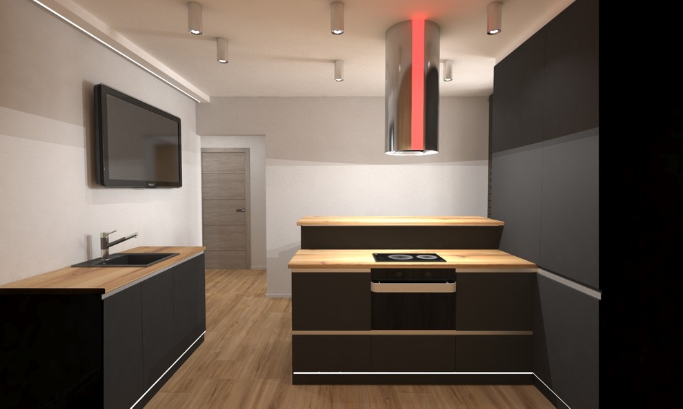 Современный дизайн квартиры в центре Тюмени для молодого человека.