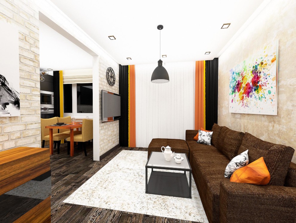 Лофт с яркими акцентами