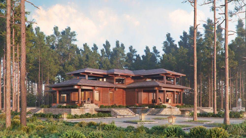 Коттедж из LVL бруса."Опус-1".