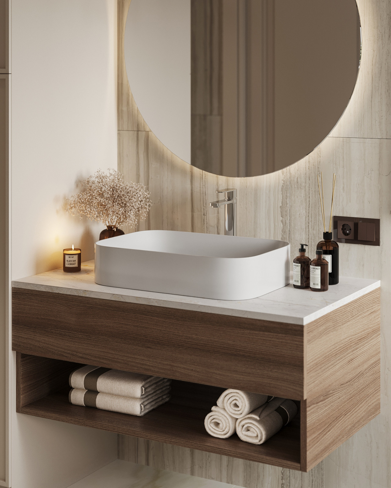 Душевая с окном в частном доме г. Казань