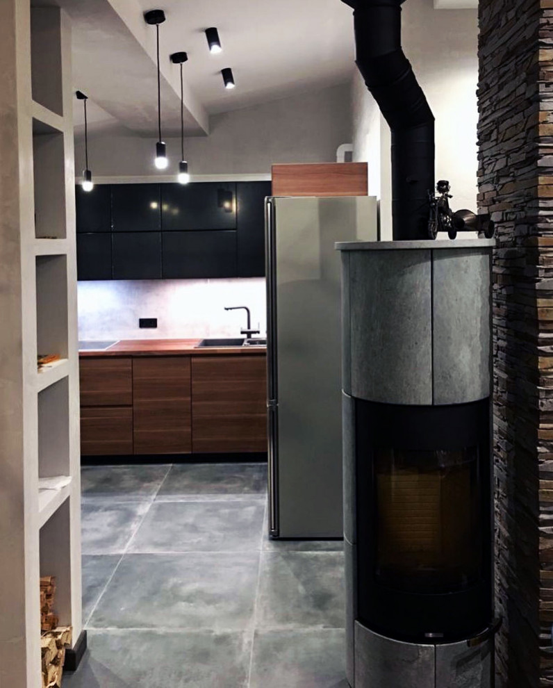 Мансарда с камином в городе Пушкин