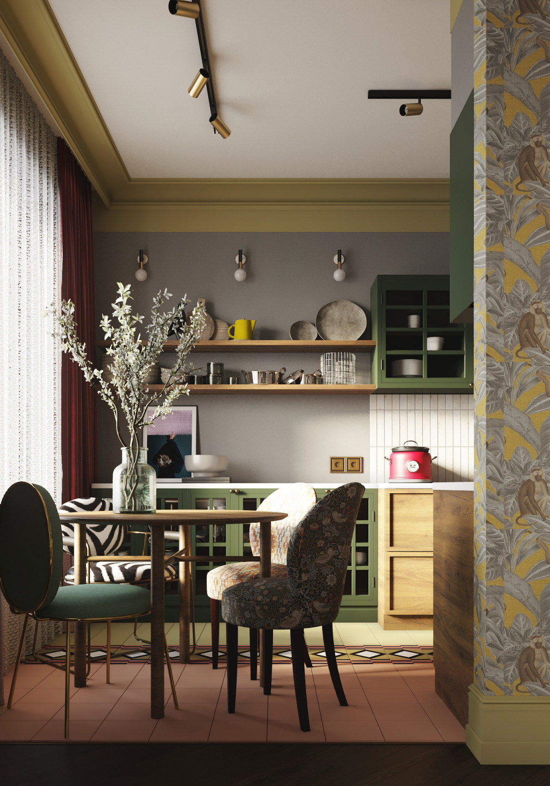 Яркая квартира "с характером" в ЖК Shome в стиле фьюжн