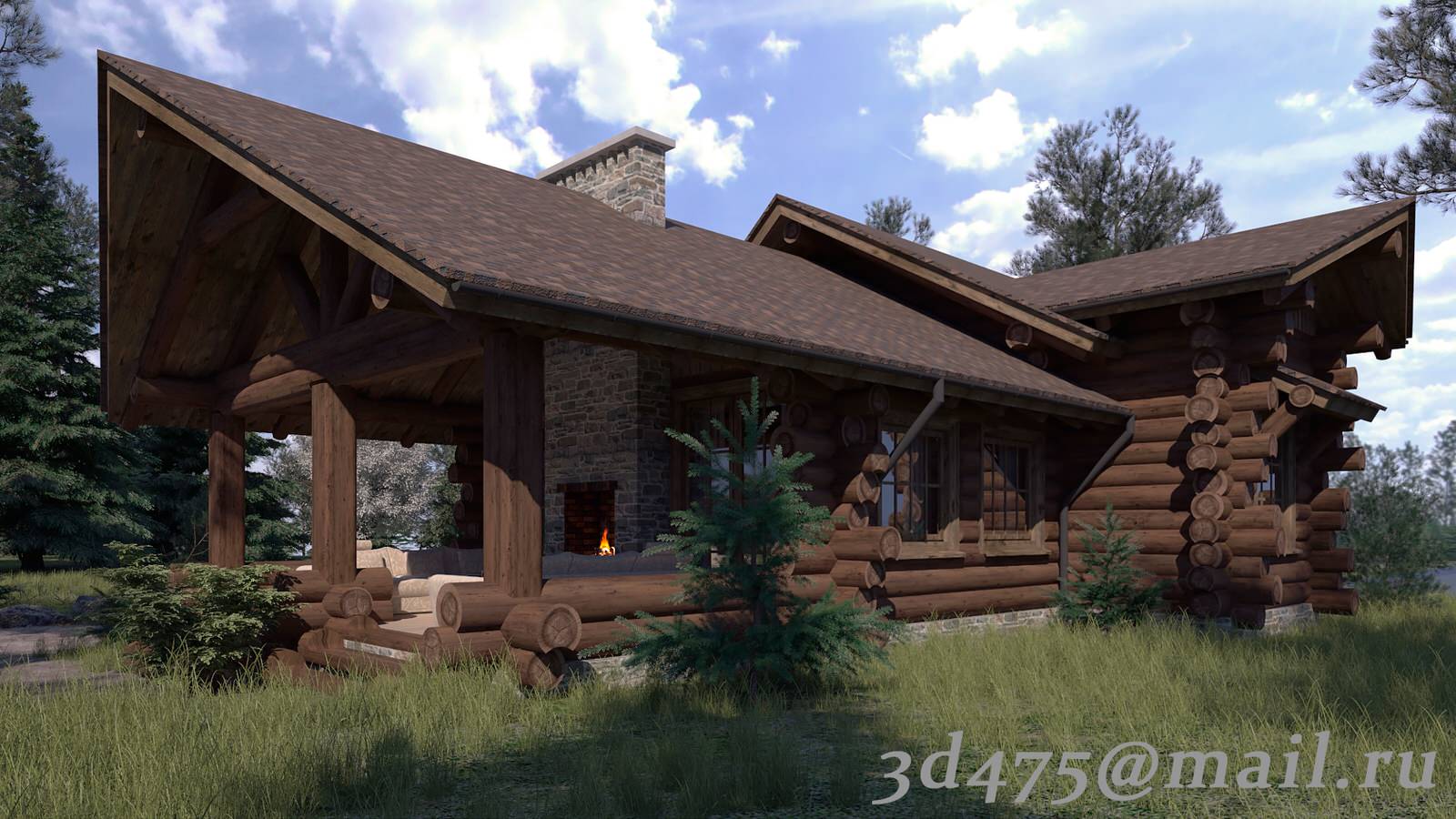 проект дома, ручная рубка.