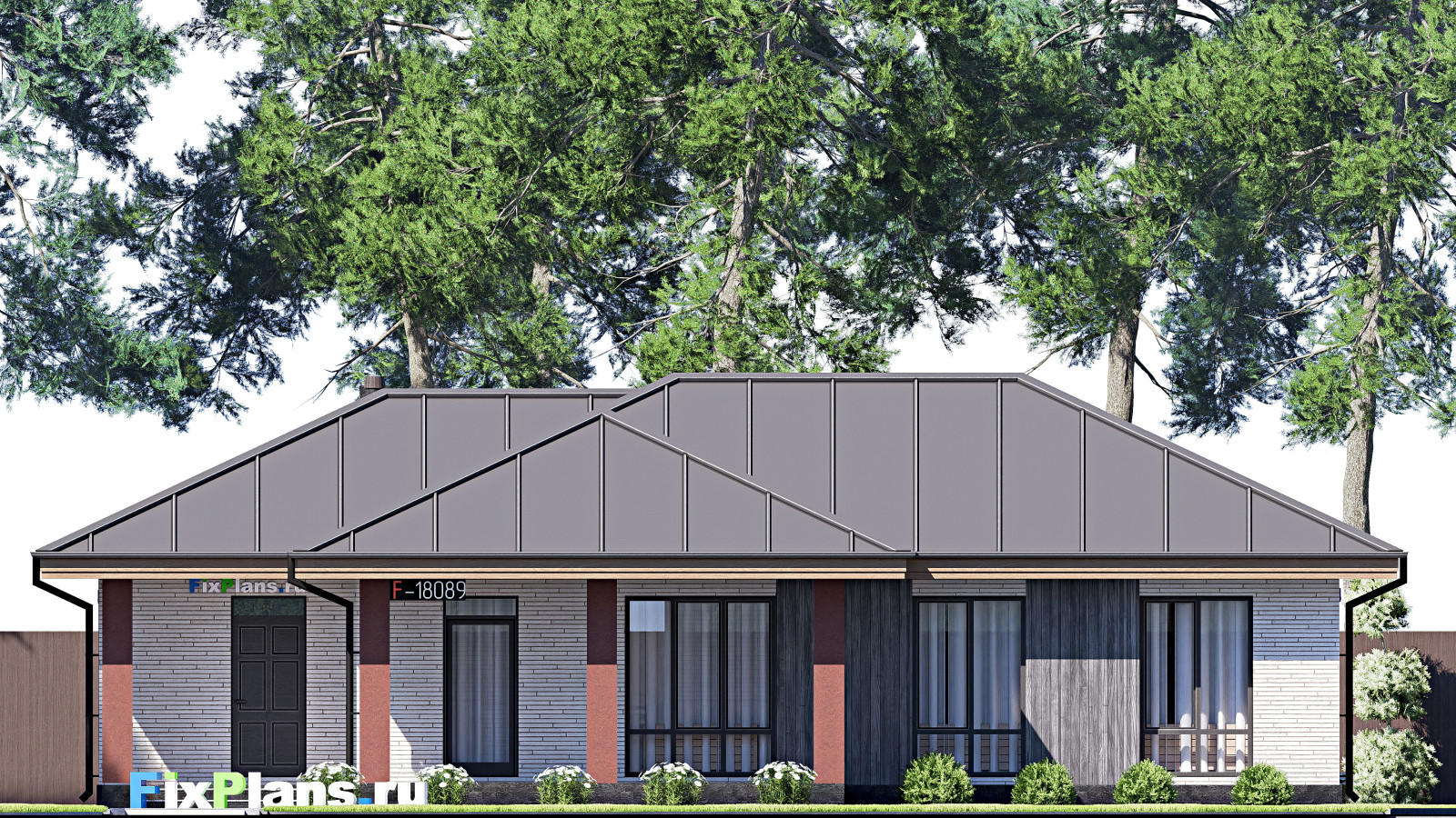 Проект одноэтажного дома 10х16м S99м2 F-18089