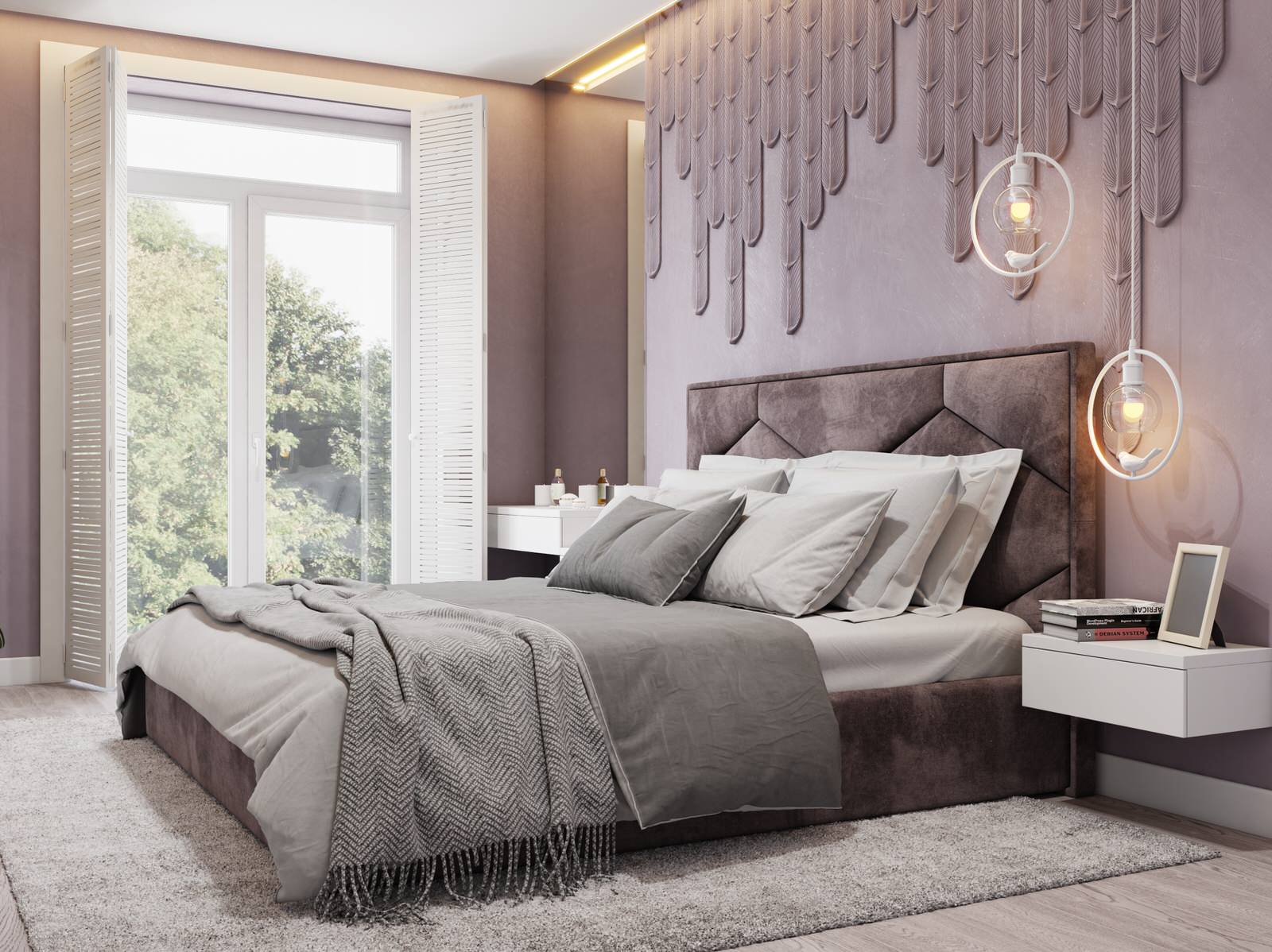 Припыленные оттенки.