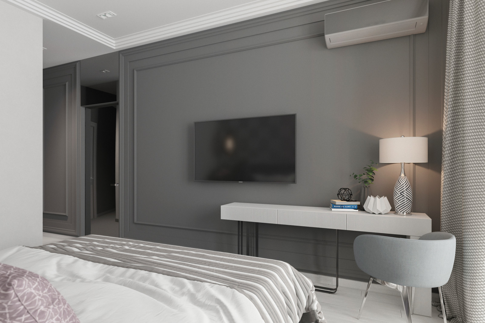 Обложка проекта: Квартира для семьи с тремя дочерями в Санкт-Петербурге (визуализация)