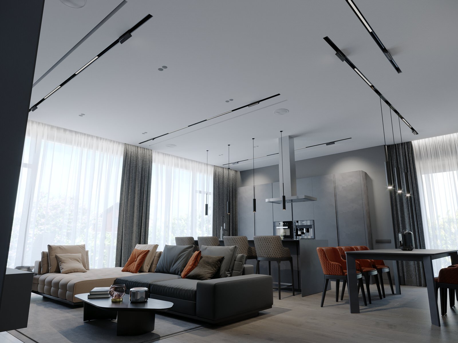 Проект оформления интерьера частного дома 200 кв.м.