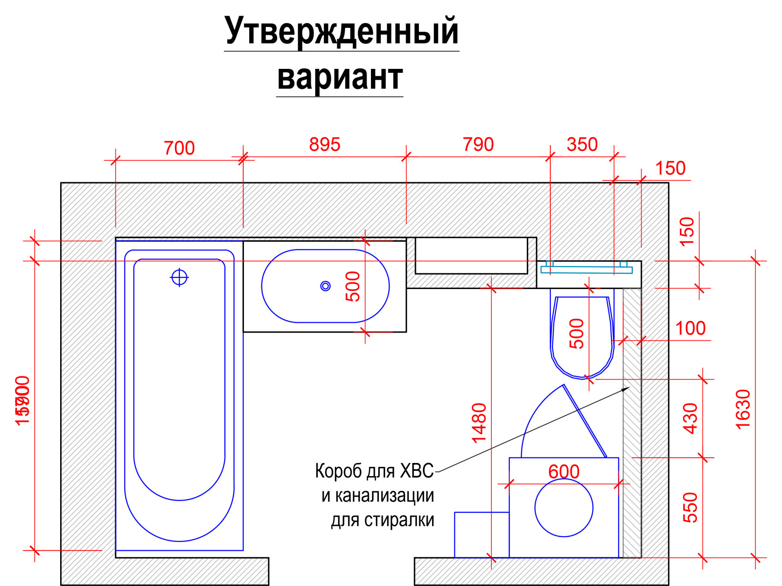 Санузел в бирюзовых тонах. Москва