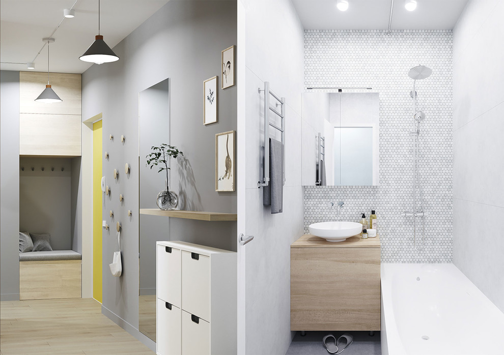 дизайн-проект прихожей и ванной