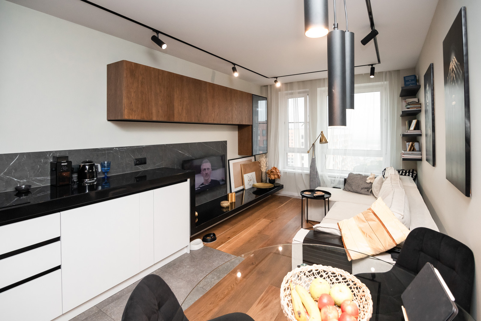 Кухня-гостиная в стиле минимализм