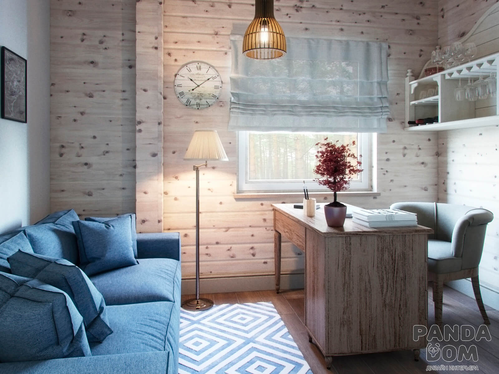 Деревянный дом в стиле кантри