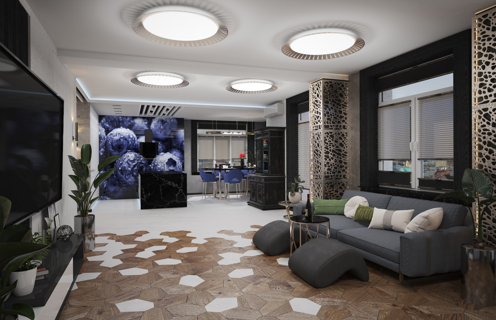 Квартира Опен спейс. 120 кв.м.