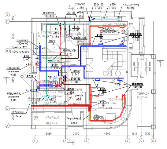 Обложка проекта: ПЕТЕРГОФ. Проект вентиляции загородного дома.