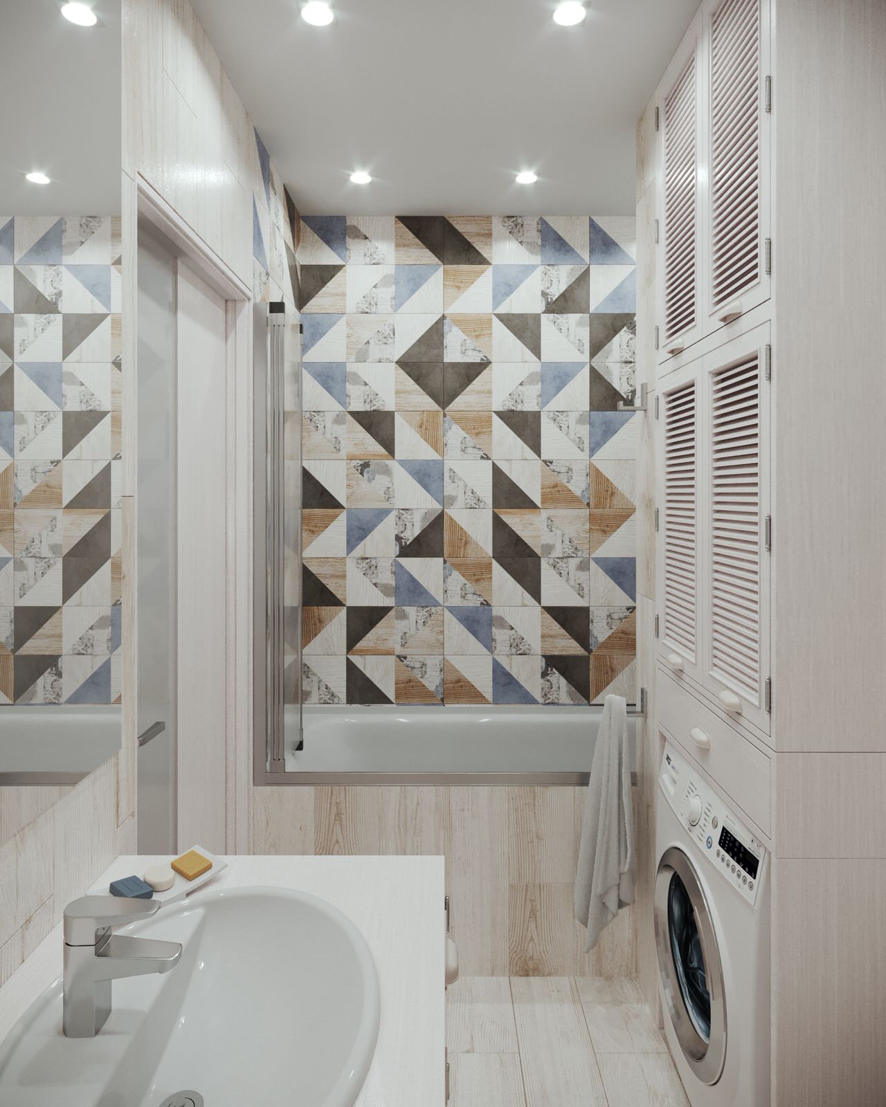 Проект интерьера двухкомнатной квартиры в стиле сканди