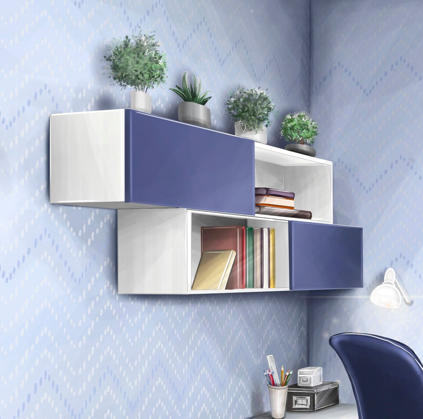 Детская для школьника с видом на питерские крыши.