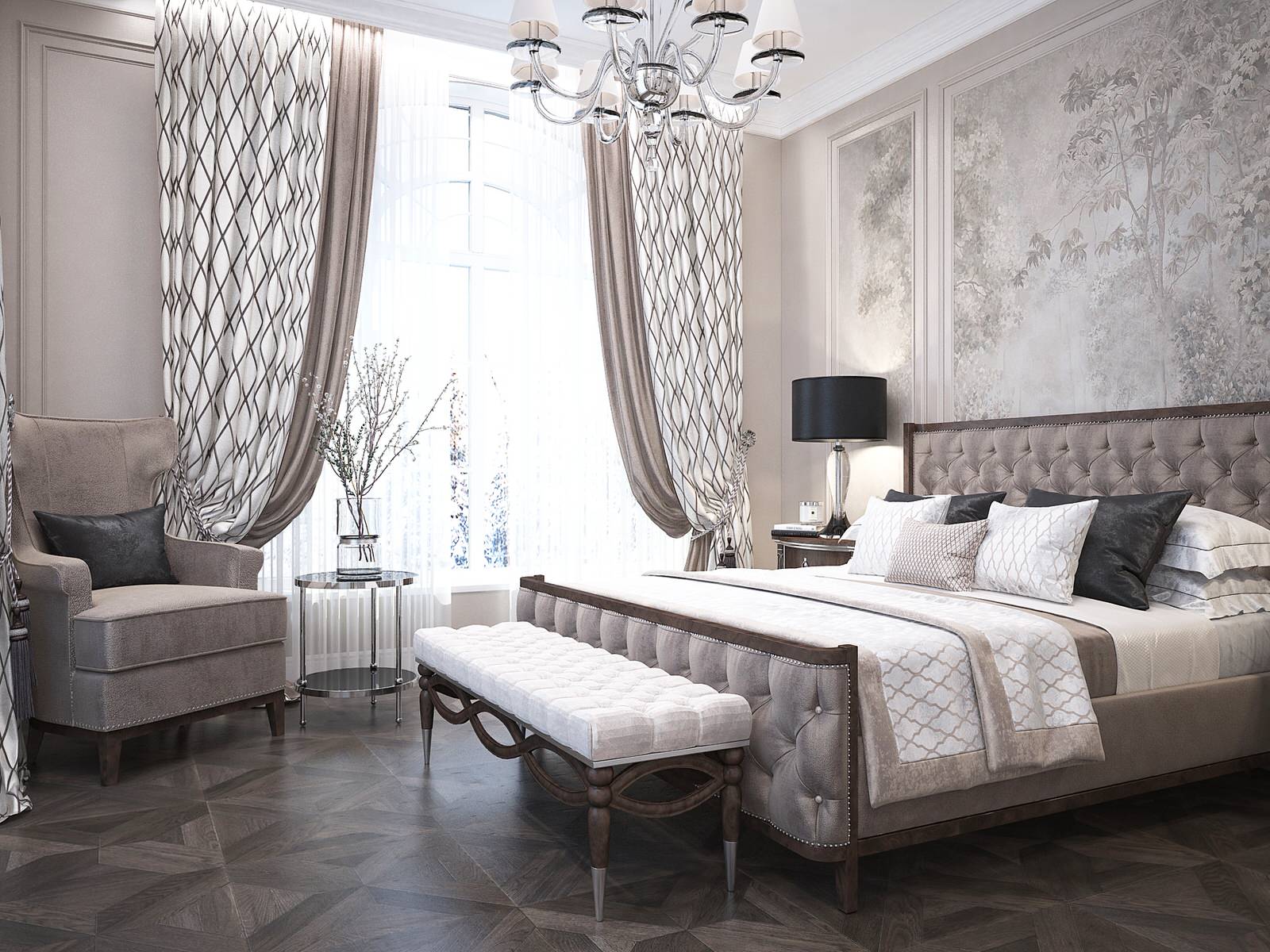 Гостевая спальня в доме с видом на Волгу