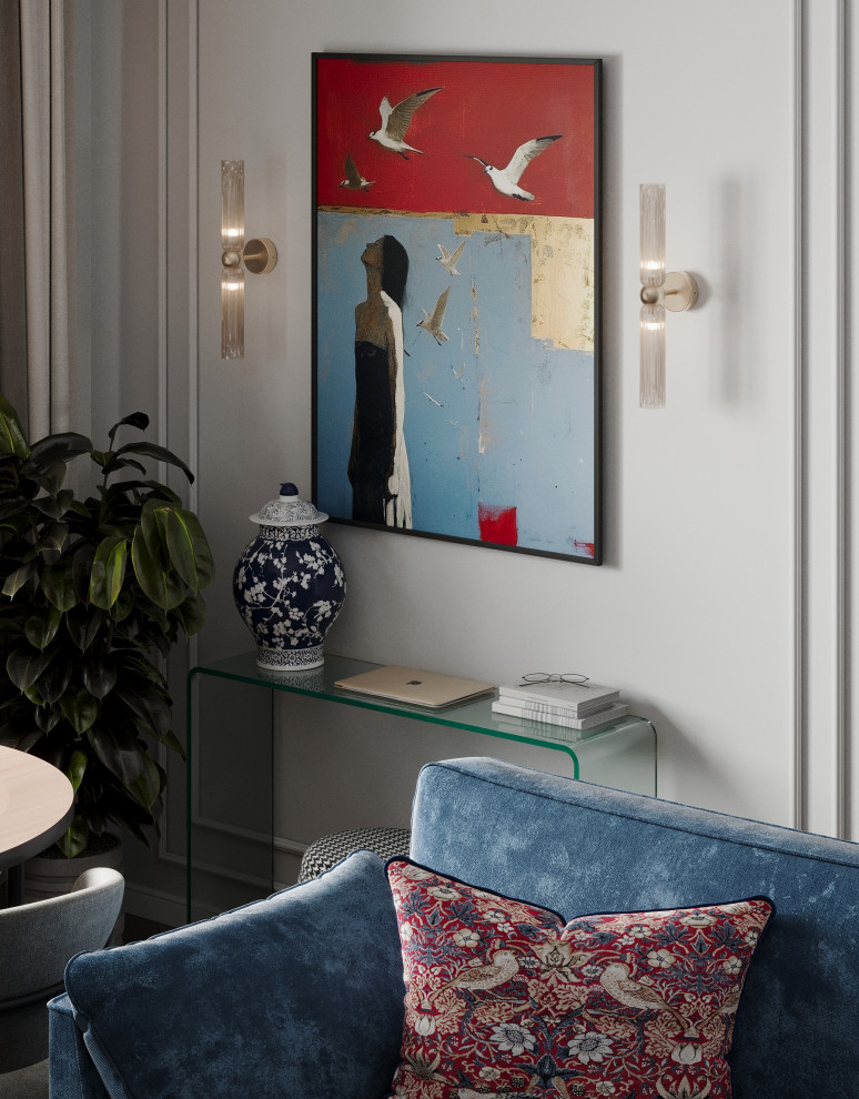 Яркие акценты в современной классике 73м2