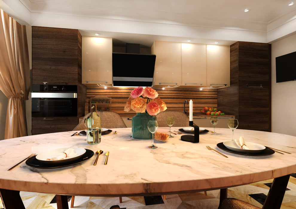 Обложка проекта: Кухня для ценителей бежевого цвета