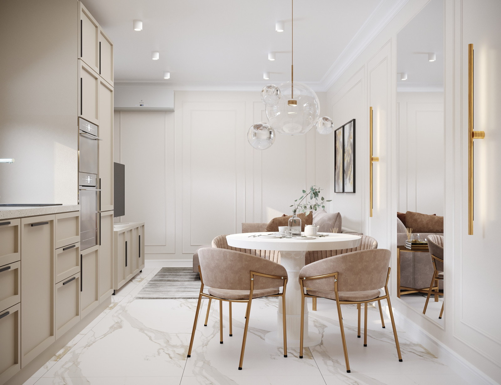 Квартира с элементами неоклассики