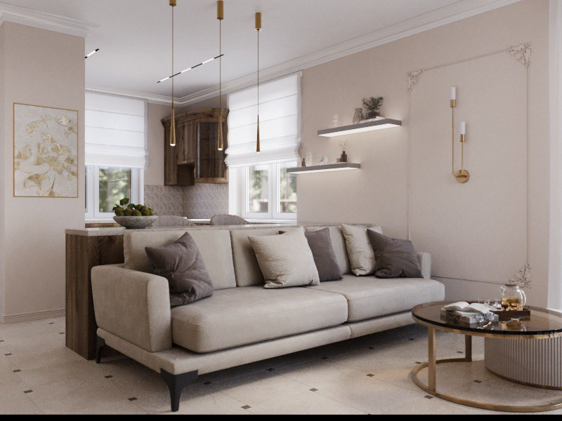 Первый этаж коттеджа