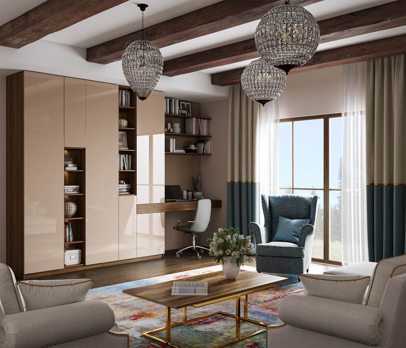 Обложка проекта: Мебель для гостиной в стиле лофт