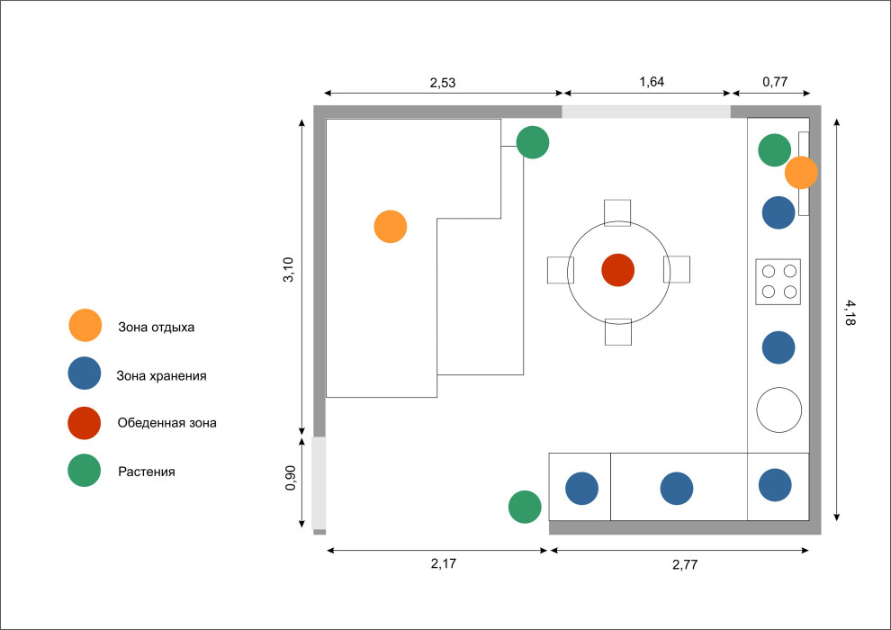 Кухня -гостиная