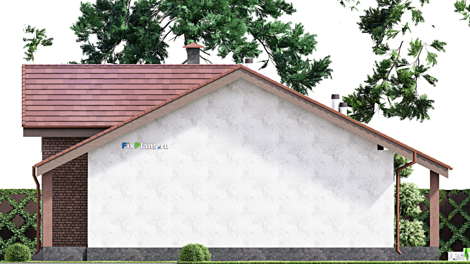 Проект одноэтажного дома 13х13м S113м2 F-13535