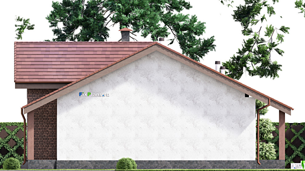 Проект одноэтажного дома 13х13м S113м2 F-13535