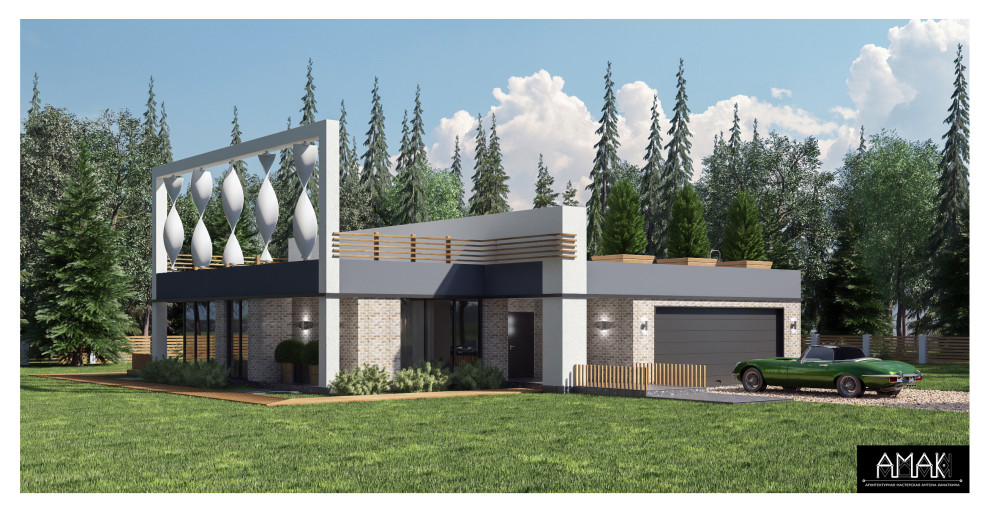 Коттедж в стиле постмодернизма