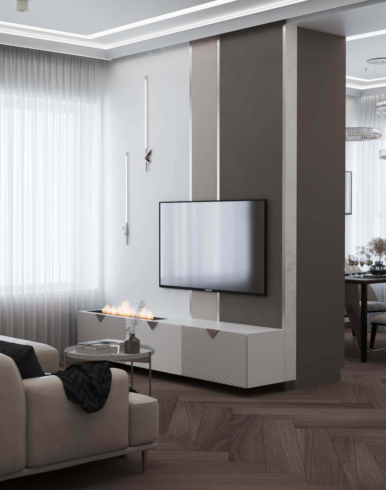 Кухня-гостиная для студии NEFORMAT г.Екатеринбург