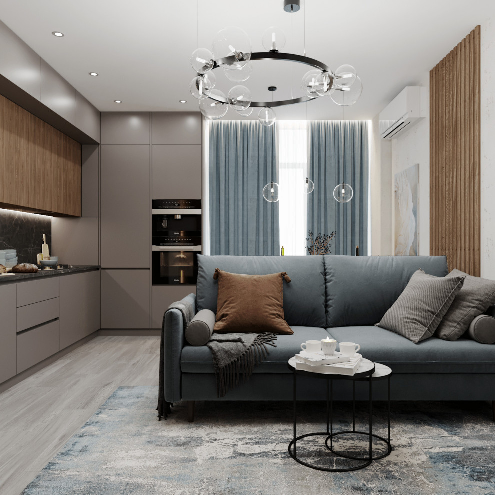 Обложка проекта: Дизайн трехкомнатной квартиры в современном стиле I 91 м2