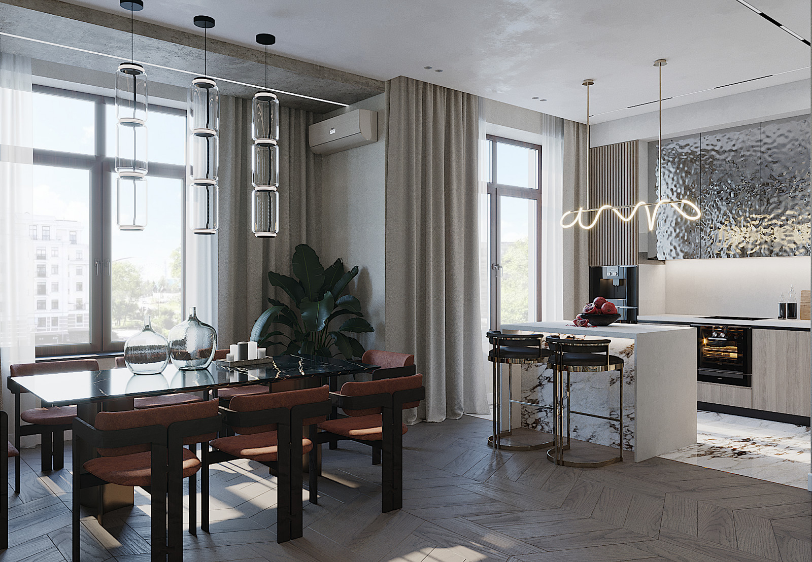 Интерьер 3-комнатной квартиры в ЖК Verona