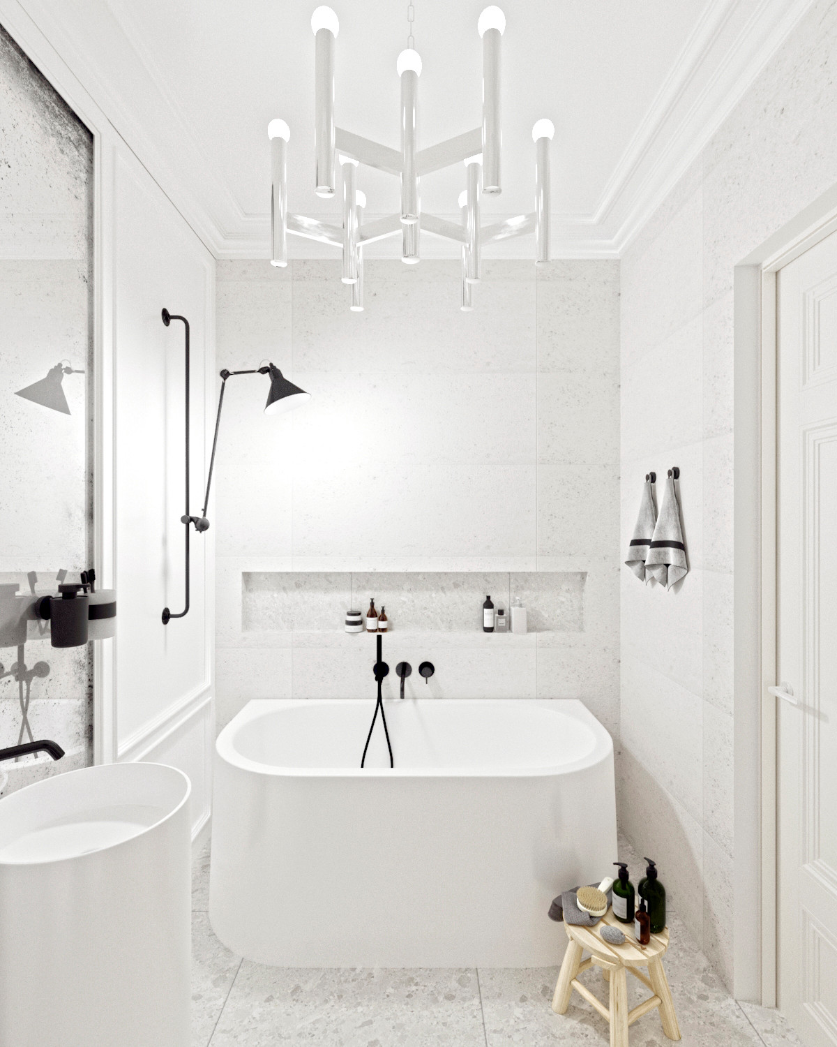 Минималистичная квартира с этническими акцентами в Нижнем Новгороде.