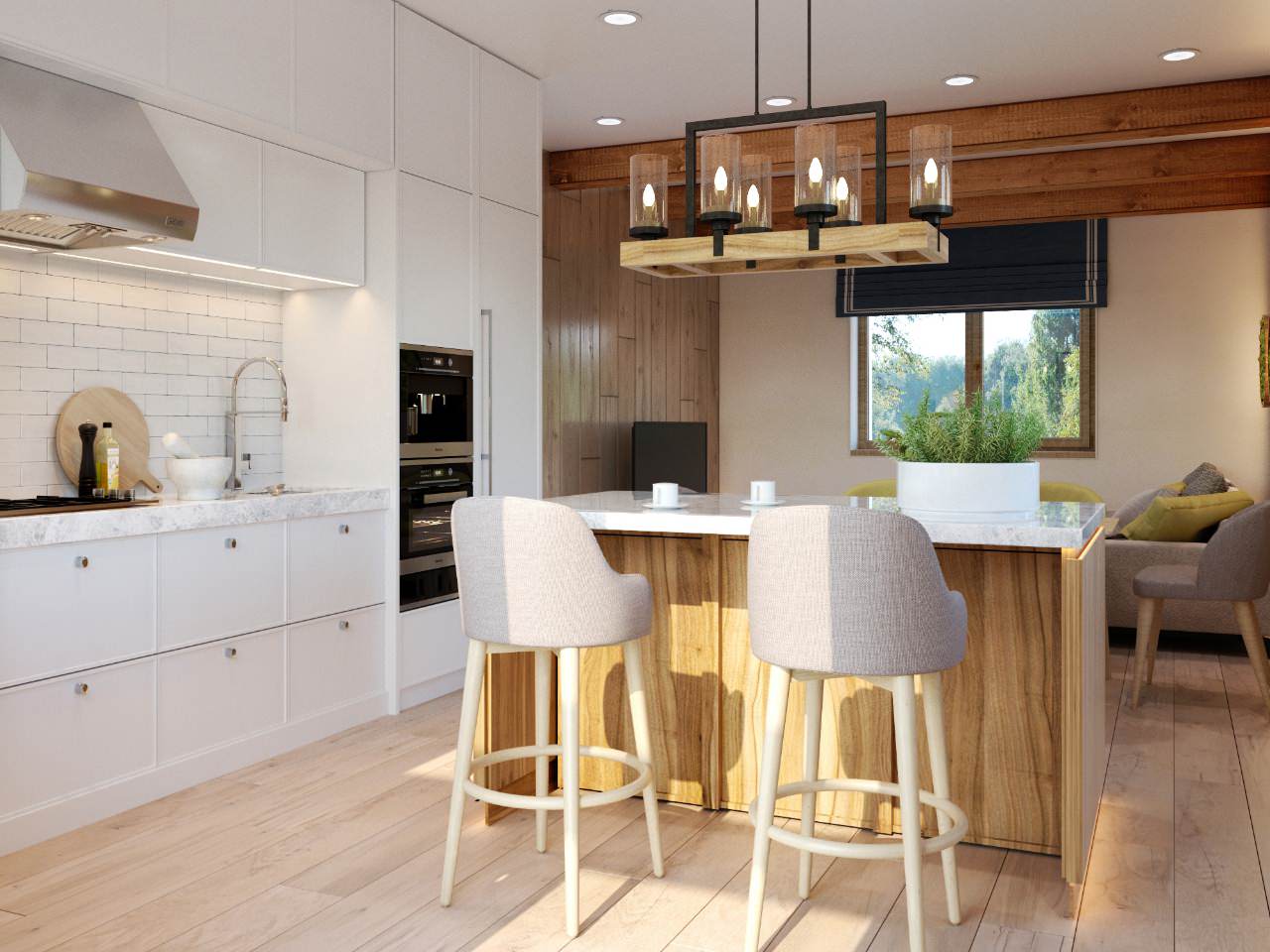 Дизайн проект дома 120кв.м в современном стиле с элементами эко-стиля