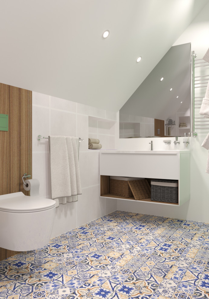 Ванная комната в мансарде