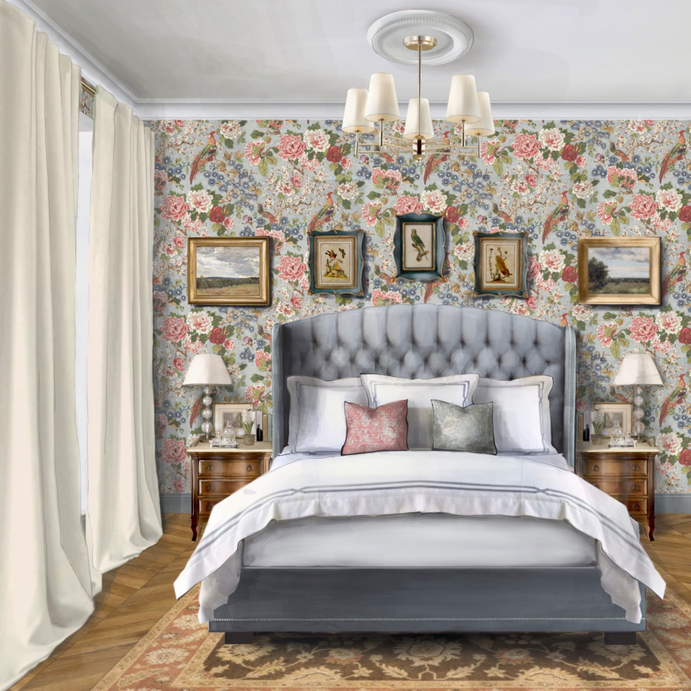 Обложка проекта: Концептуальный коллаж спальни классицистическом стиле