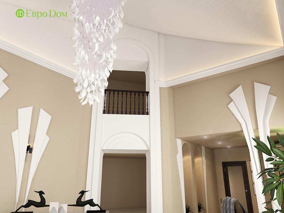 Дизайн интерьера коттеджа 490 кв. м в современном стиле