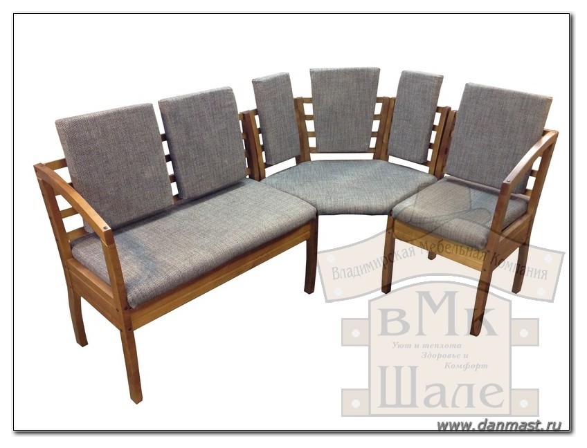 Кухонные угловые диваны из массива