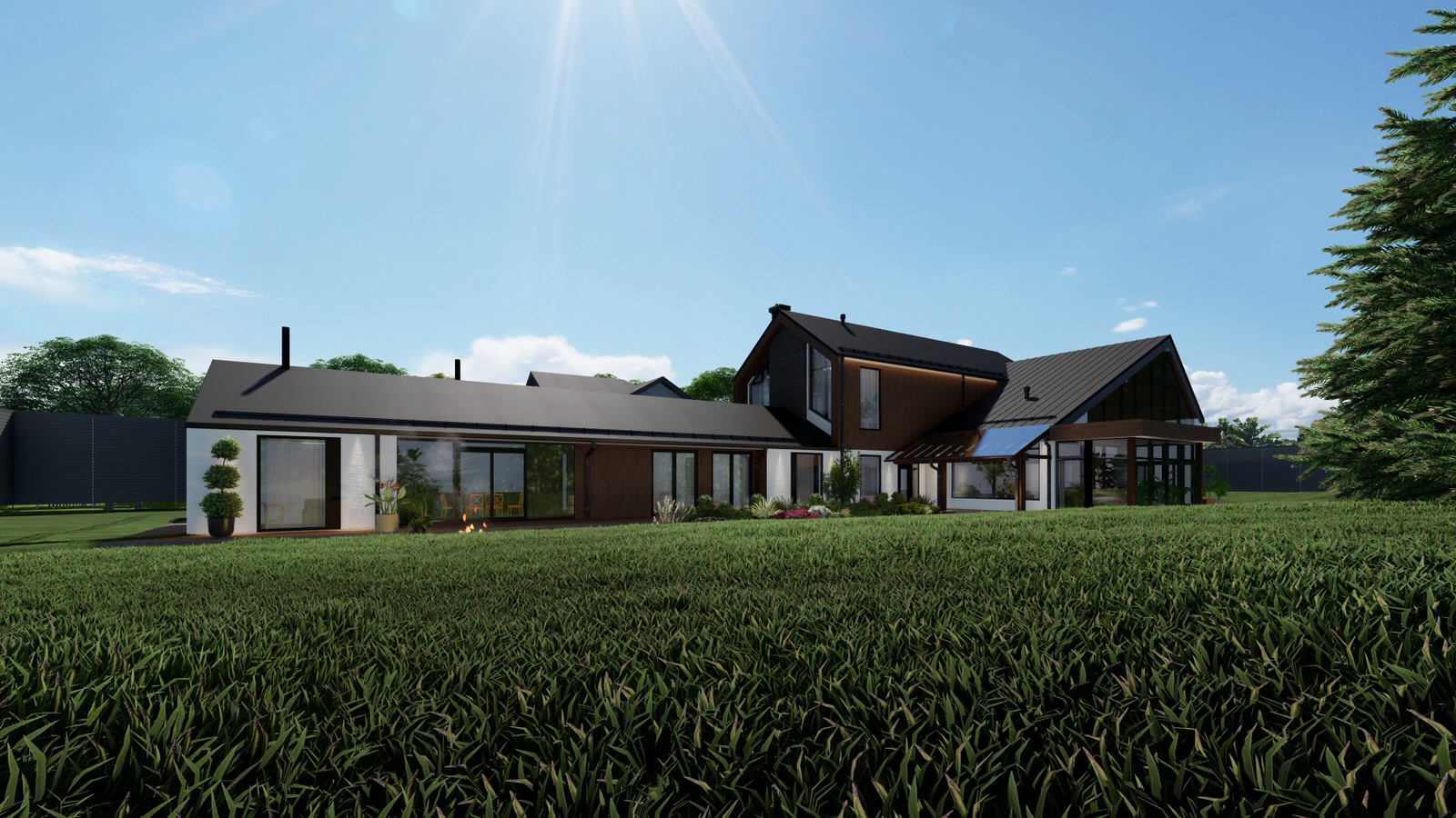 Комплекс зданий по каркасной технологии