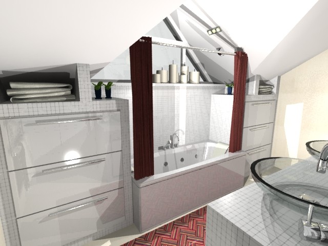 Обложка проекта: ванная комната на мансардном этаже