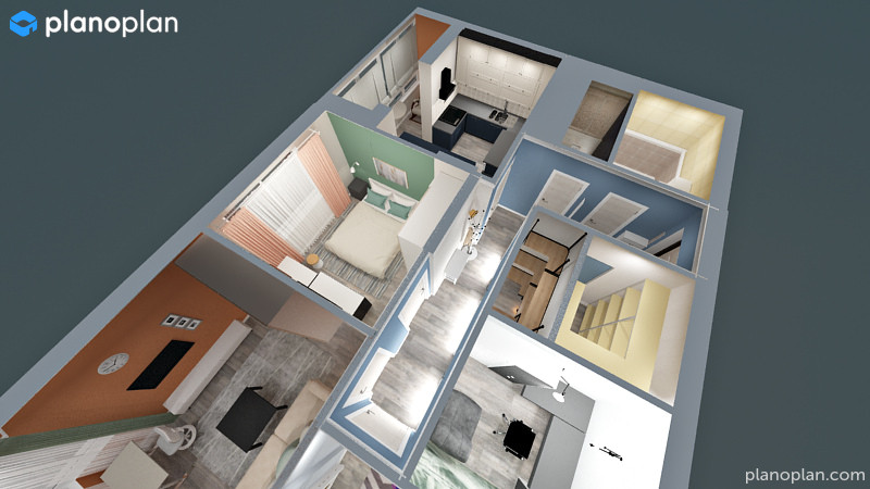 4хкомнатная квартира для молодой семьи с кабинетом в кладовке