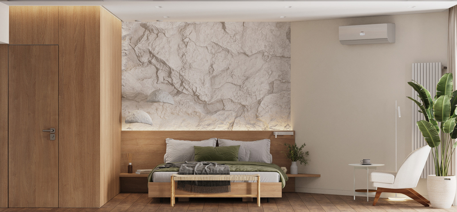 Квартира в экостиле.Мастер-спальня.