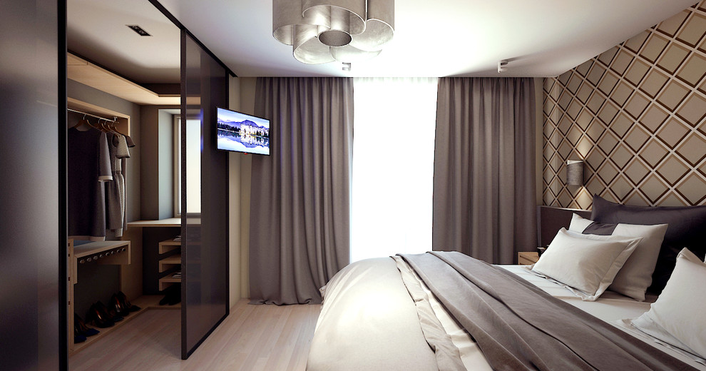 Интерьер квартиры в современном стиле с нотами ар-деко. ЖК Мегаполис. Минск